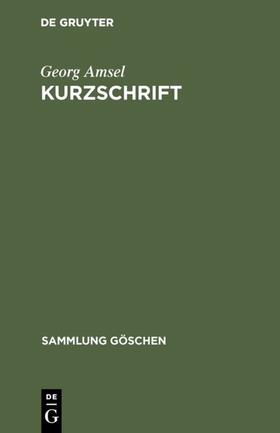 Amsel |  Kurzschrift | eBook | Sack Fachmedien