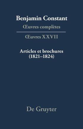Burnand |  Articles et brochures (1821–1824) | Buch |  Sack Fachmedien