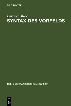 Mode |  Syntax des Vorfelds | eBook | Sack Fachmedien