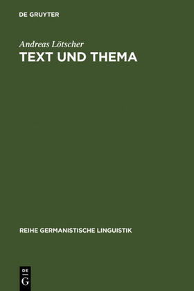 Lötscher | Text und Thema | E-Book | sack.de