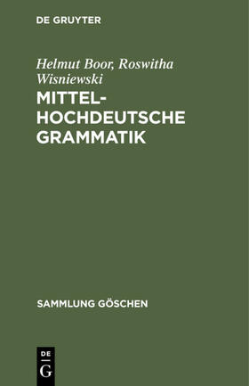 Boor / Wisniewski |  Mittelhochdeutsche Grammatik | eBook | Sack Fachmedien