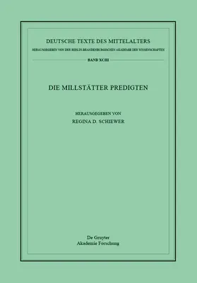 Schiewer |  Die Millstätter Predigten | eBook | Sack Fachmedien