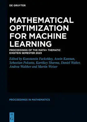 Kannan / Fackeldey / Pokutta |  Mathematical Optimization for Machine Learning | Buch |  Sack Fachmedien