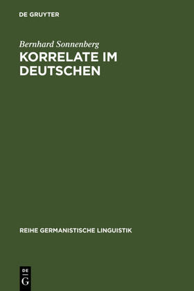 Sonnenberg |  Korrelate im Deutschen | eBook | Sack Fachmedien