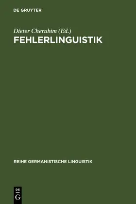 Cherubim |  Fehlerlinguistik | eBook | Sack Fachmedien