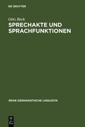 Beck |  Sprechakte und Sprachfunktionen | eBook | Sack Fachmedien