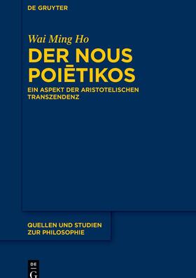 Ho |  Der Nous Poi¿tikos | Buch |  Sack Fachmedien