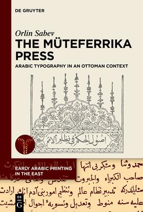 Sabev |  The Müteferrika Press | Buch |  Sack Fachmedien