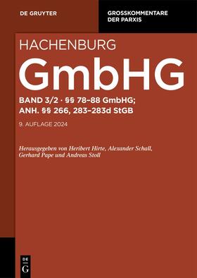 Anders / Baur / Terbrack |  Hachenburg. GMBHG. Band 3/2: §§ 78-88; Anh. §§ 266, 283-283d StGB | eBook | Sack Fachmedien
