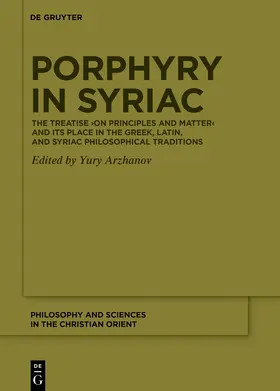 Arzhanov |  Porphyry in Syriac | Buch |  Sack Fachmedien