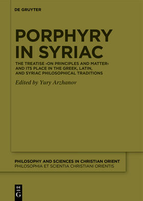 Arzhanov |  Porphyry in Syriac | eBook | Sack Fachmedien