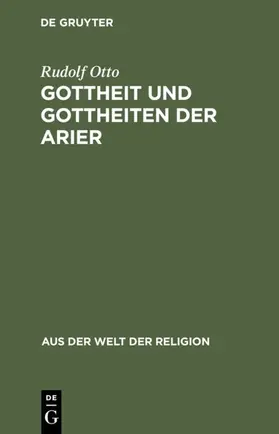 Otto |  Gottheit und Gottheiten der Arier | eBook | Sack Fachmedien