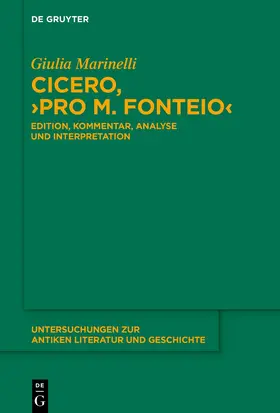 Marinelli |  Cicero, ›Pro M. Fonteio‹ | eBook | Sack Fachmedien