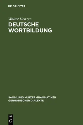 Henzen |  Deutsche Wortbildung | eBook | Sack Fachmedien