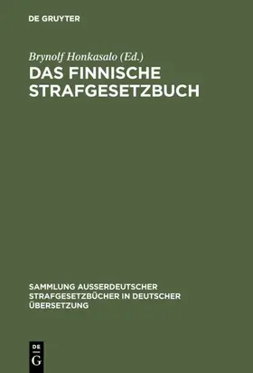 Honkasalo |  Das Finnische Strafgesetzbuch | eBook | Sack Fachmedien