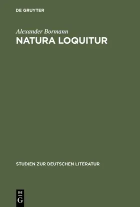 Bormann |  Natura loquitur | eBook | Sack Fachmedien