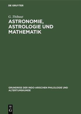 Thibaut |  Astronomie, Astrologie und Mathematik | eBook | Sack Fachmedien