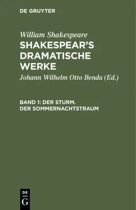 Benda / Shakespeare |  Der Sturm. Der Sommernachtstraum | eBook | Sack Fachmedien