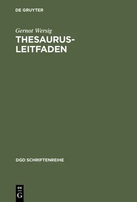 Wersig |  Thesaurus-Leitfaden | eBook | Sack Fachmedien