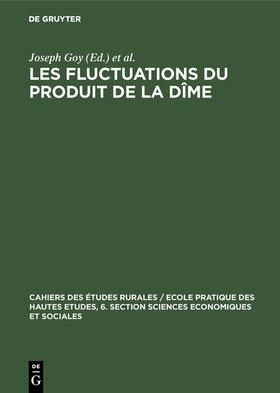 Goy / Le Roy Ladurie |  Les fluctuations du produit de la dîme | eBook | Sack Fachmedien