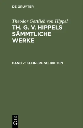 Hippel |  Kleinere Schriften | eBook | Sack Fachmedien