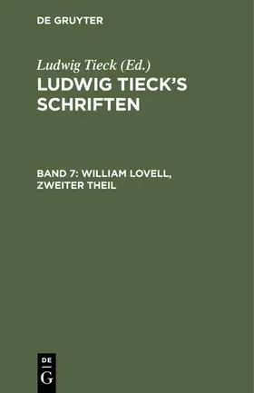 Tieck |  William Lovell, Zweiter Theil | eBook | Sack Fachmedien