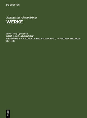 Opitz / Tetz / Alexandrinus | Apologia de fuga sua (c.19-27) - Apologia secunda (c. 1-43) | E-Book | sack.de