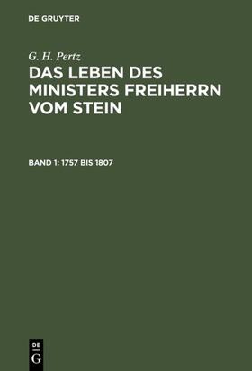 Pertz |  1757 bis 1807 | eBook | Sack Fachmedien