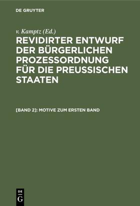 Kamptz |  Motive zum ersten Band | eBook | Sack Fachmedien