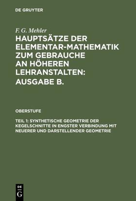 Schulte-Tiggs / Mehler |  Synthetische Geometrie der Kegelschnitte in engster Verbindung mit neuerer und darstellender Geometrie | eBook | Sack Fachmedien