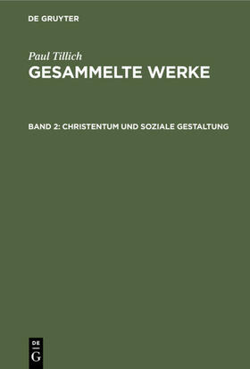 Albrecht / Tillich |  Christentum und soziale Gestaltung | eBook | Sack Fachmedien