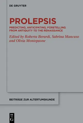 Berardi / Montepaone / Mancuso |  Prolepsis | Buch |  Sack Fachmedien