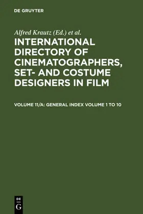  Film Titles, General Index Volume 1 - 10 | eBook | Sack Fachmedien