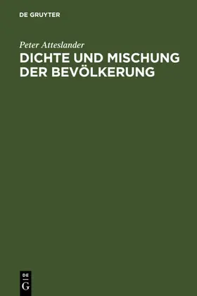 Atteslander |  Dichte und Mischung der Bevölkerung | eBook | Sack Fachmedien