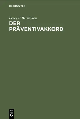 Bernicken |  Der Präventivakkord | eBook | Sack Fachmedien