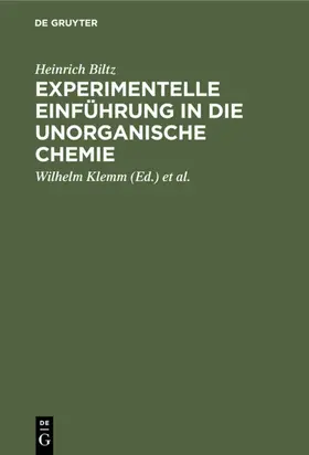 Biltz / Klemm / Fischer |  Experimentelle Einführung in die unorganische Chemie | eBook | Sack Fachmedien