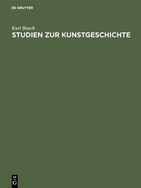 Bauch |  Studien zur Kunstgeschichte | eBook | Sack Fachmedien