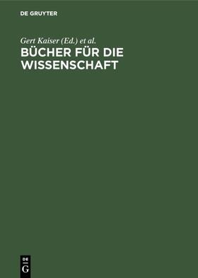 Kaiser / Finger / Niggemann |  Bücher für die Wissenschaft | eBook | Sack Fachmedien