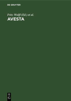 Wolff / Bartholomae |  Avesta | eBook | Sack Fachmedien