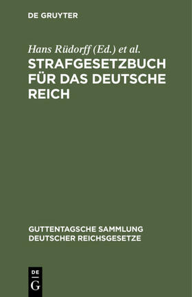 Rüdorff / Appelius |  Strafgesetzbuch für das Deutsche Reich | eBook | Sack Fachmedien