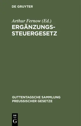 Fernow |  Ergänzungssteuergesetz | eBook | Sack Fachmedien