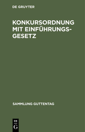  Konkursordnung mit Einführungsgesetz | eBook | Sack Fachmedien