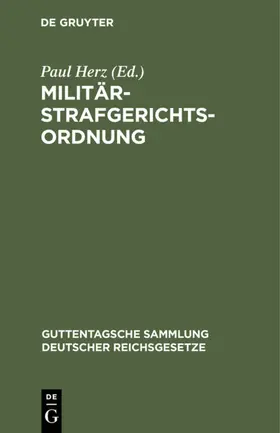 Herz |  Militärstrafgerichtsordnung | eBook | Sack Fachmedien