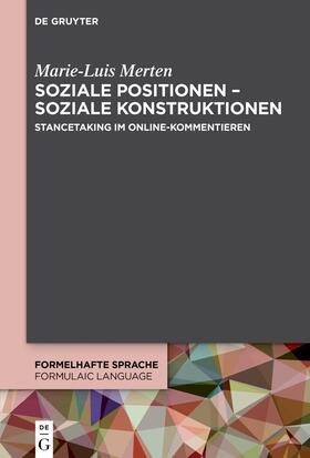 Merten |  Soziale Positionen - soziale Konstruktionen | Buch |  Sack Fachmedien