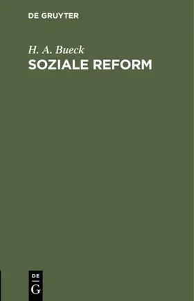 Bueck | Soziale Reform | E-Book | sack.de