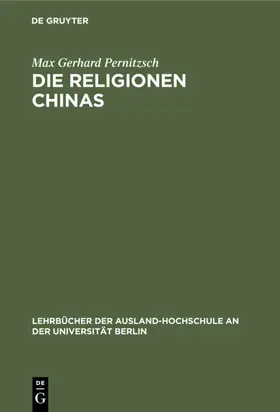 Pernitzsch |  Die Religionen Chinas | eBook | Sack Fachmedien