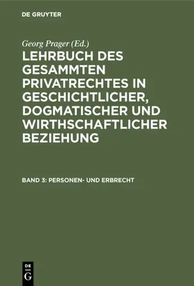 Prager |  Personen- und Erbrecht | eBook | Sack Fachmedien