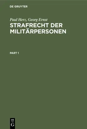 Herz / Ernst |  Strafrecht der Militärpersonen | eBook | Sack Fachmedien