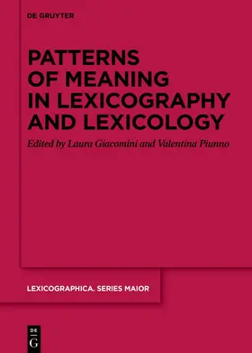 Giacomini / Piunno |  Patterns of meaning in lexicography and lexicology | eBook | Sack Fachmedien