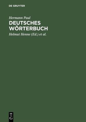 Paul / Henne / Objartel |  Deutsches Wörterbuch | eBook | Sack Fachmedien